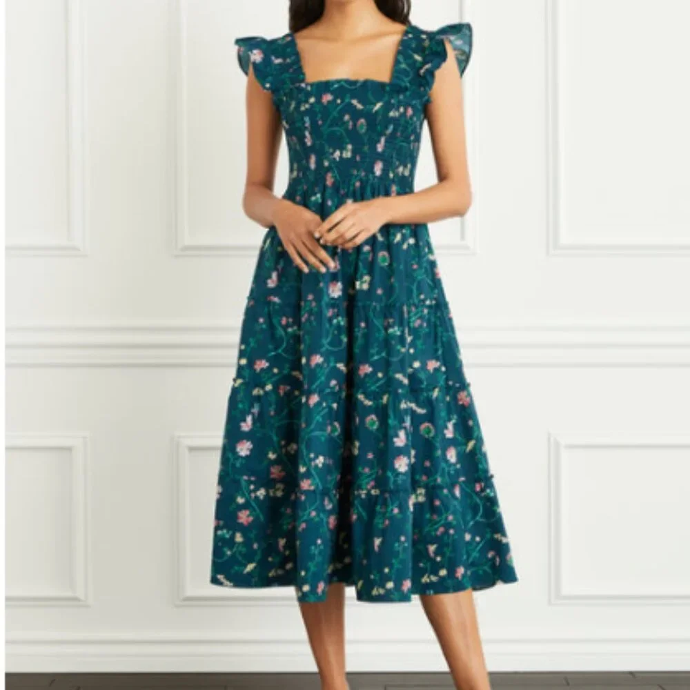 NWT Hill House Ellie Nap Dress in Moody Floral Size Medium - Picture 1 of 5